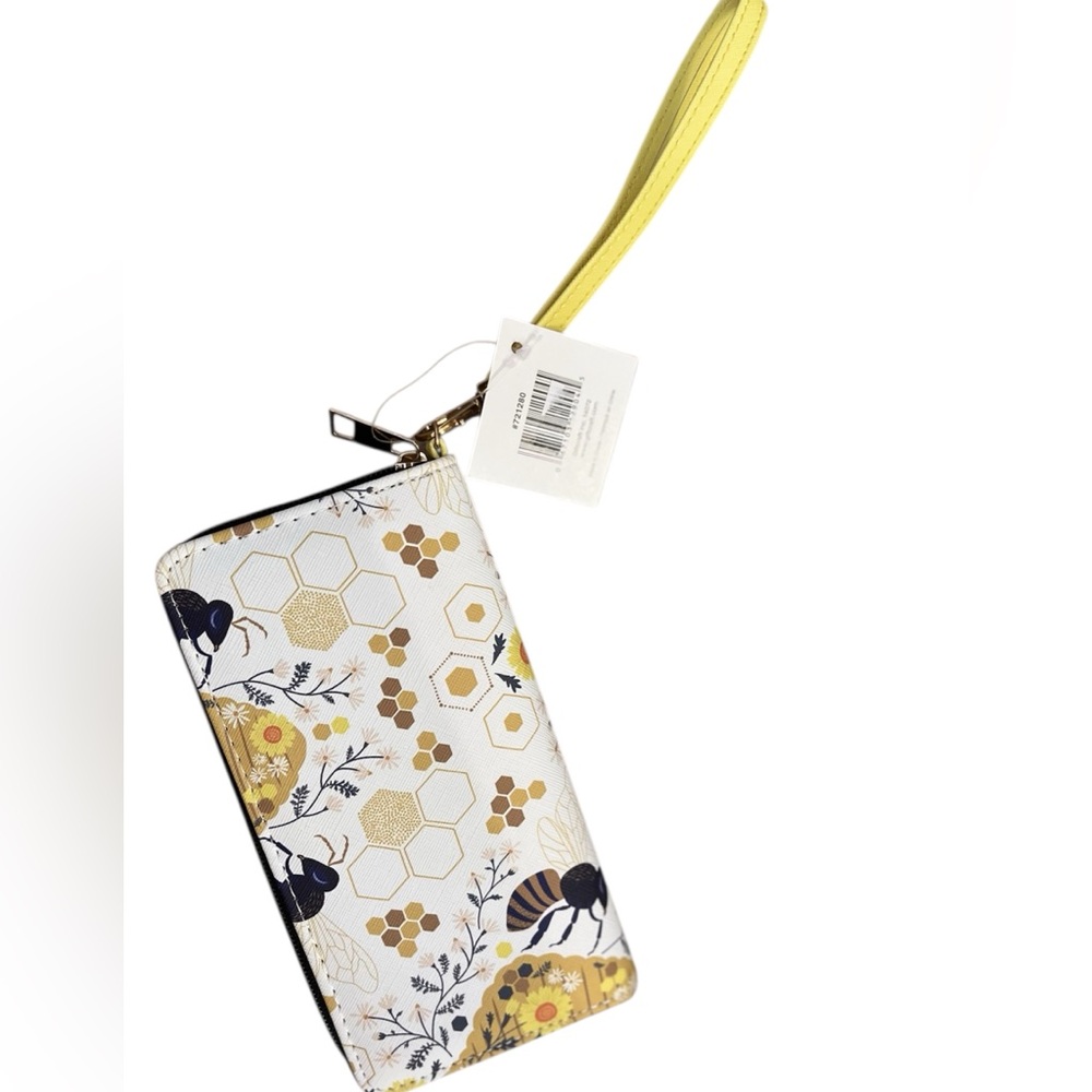 Cute Bee Pattern Wristlet Wallet